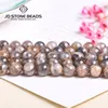 Natural Black Sunstone Moonstone Beads Round Loose Spacer Gems Charm Bead For Jewelry Making DIY Bracelet Necklace Accessories 1