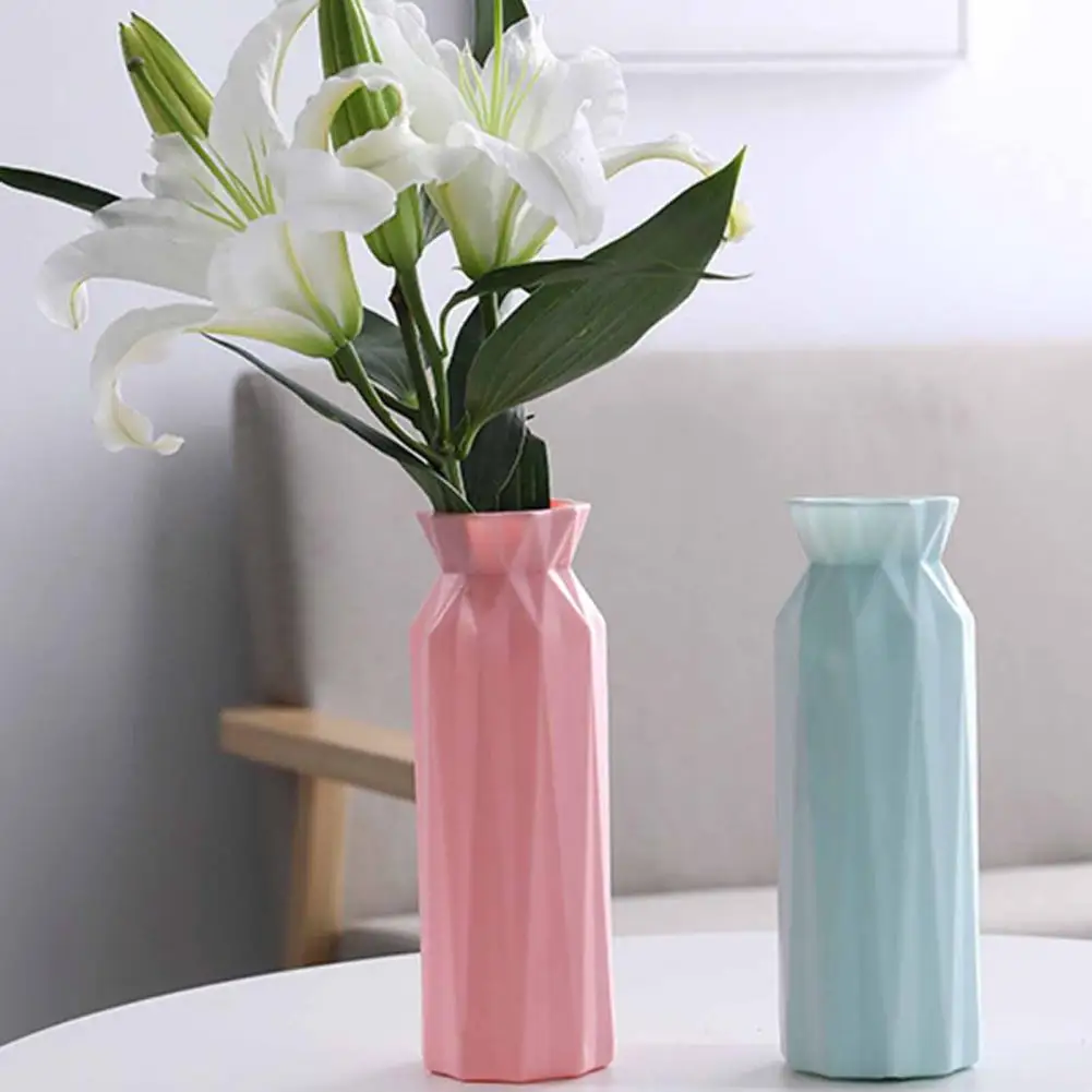 Modern Flower Vase Plastic Vase Flower Pot for Living Room Decoration Dried Flower Arrangement Vase Home Decor горшок для цветов 2