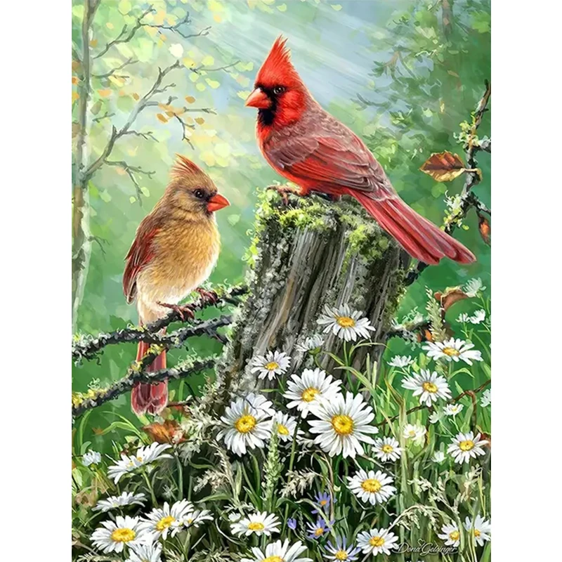 

5D Two Birds Diamond Painting Set Animal Diamond Cross Cross Embroidery DIY Hand Inlaid Gem Art Bedroom Decoration