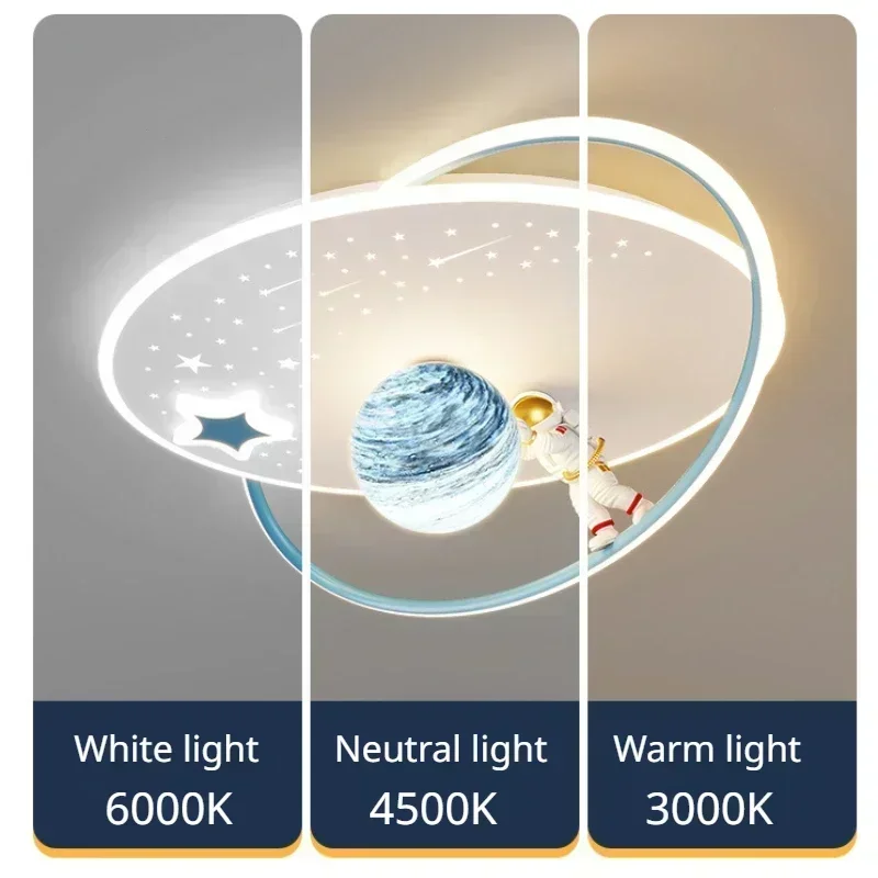 Lampada Soffitto A LED Per Bambini - Astronauta, Dimmable, 3000K-6000K, Per Camera Da Letto - Foto 3