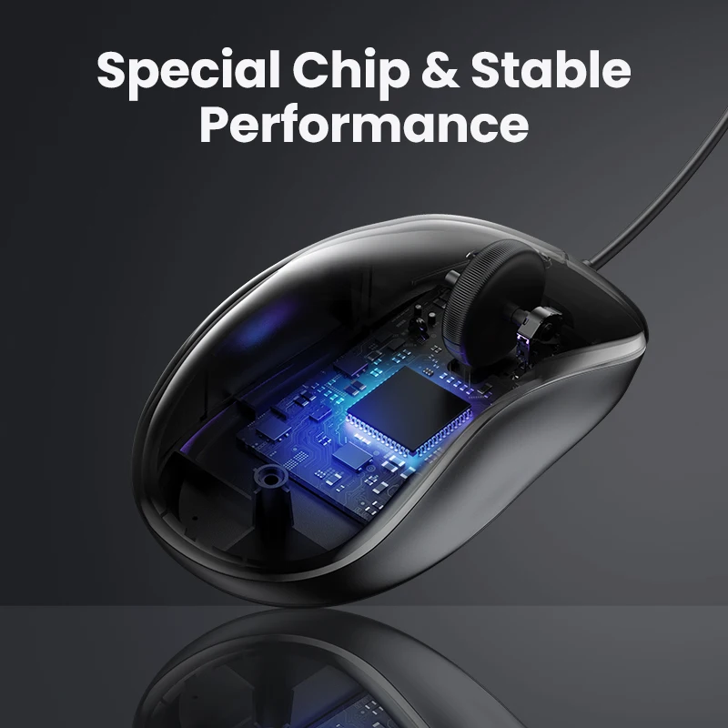Ugreen Usb Wired Mouse With Ergonomic Design 1200 Dpi 3 Buttons Mouse For Laptops And Pcs, Alina Gadgets