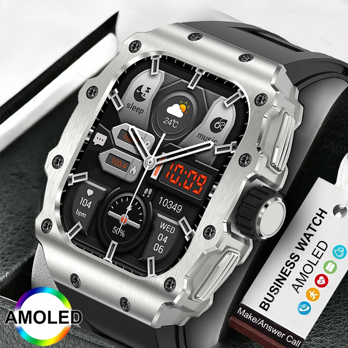

Оригинальные Смарт-часы Tank M3 Pro, 2,0 дюйма, изогнутый AMOLED, всегда на дисплее, водозащита IP68, Bluetooth, звонки, мужские Смарт-часы, новинка 2024