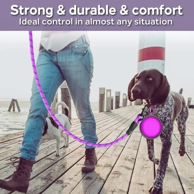 Strong Dog Leash Pet Leashes Reflective Leash for Big Small Medium Dogs Leash Drag Pull Tow Golden Retriever Dog Accessories 4