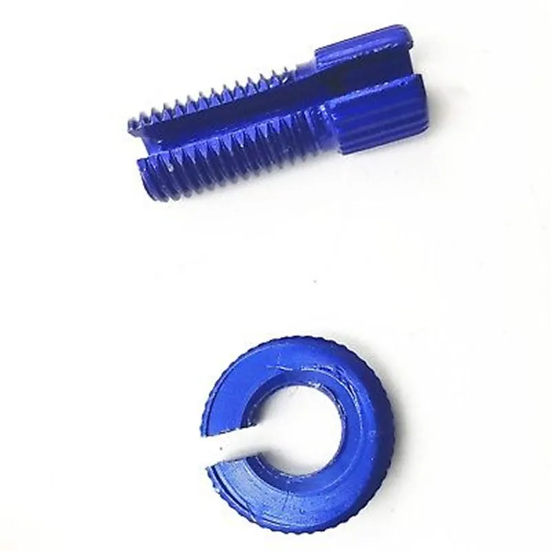 Blue Motorcycle M10 10mm Clutch Lever Cable Adjuster Kit Bolt Lock Nut YZF GSXR 