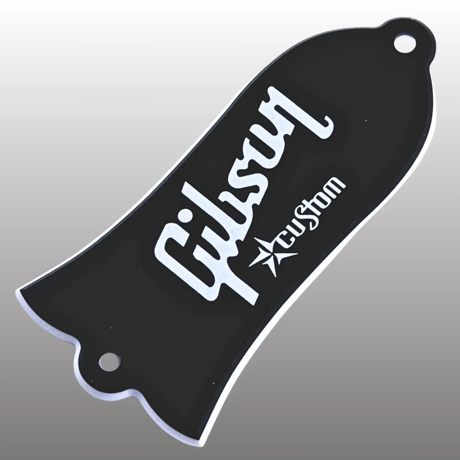 Bell Shape Black Custom Truss Rod Cover Plate with Dual Holes