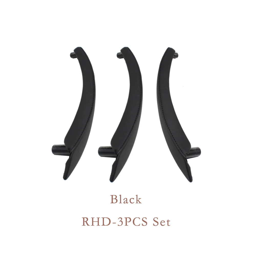 

Interior Door Pull Handle Leather Set For BMW X5 X6 E70 E71 E72 07-13 RHD