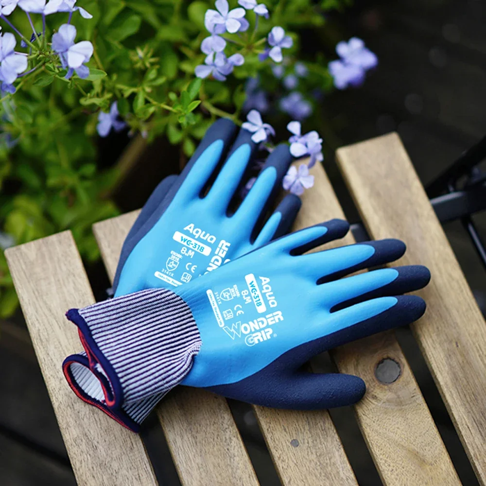 Latex Waterproof Coated Nylon Work Gloves Coldproof Protection Gardening Gloves safety gloves protective gloves garden work gloves horticultural gloves