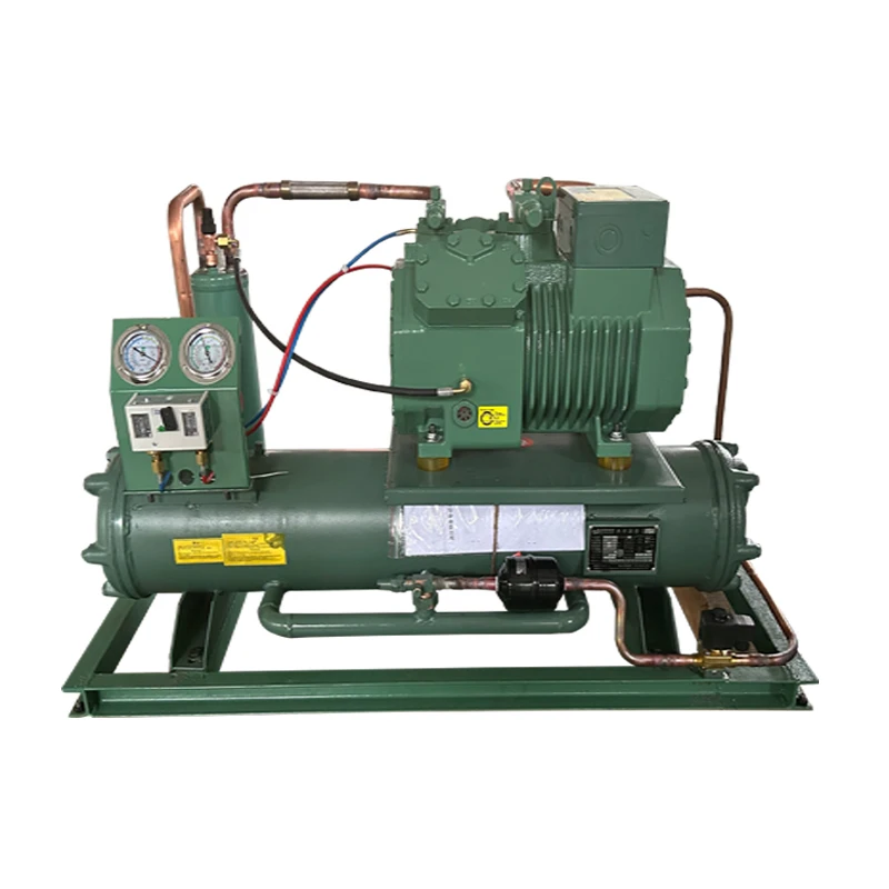 5hp 7hp Shell and Tube Seawater Condenser Water Cooled Condensing Unit Cold Room Condenser Unit 1 Set Green 3 Months 220 380V