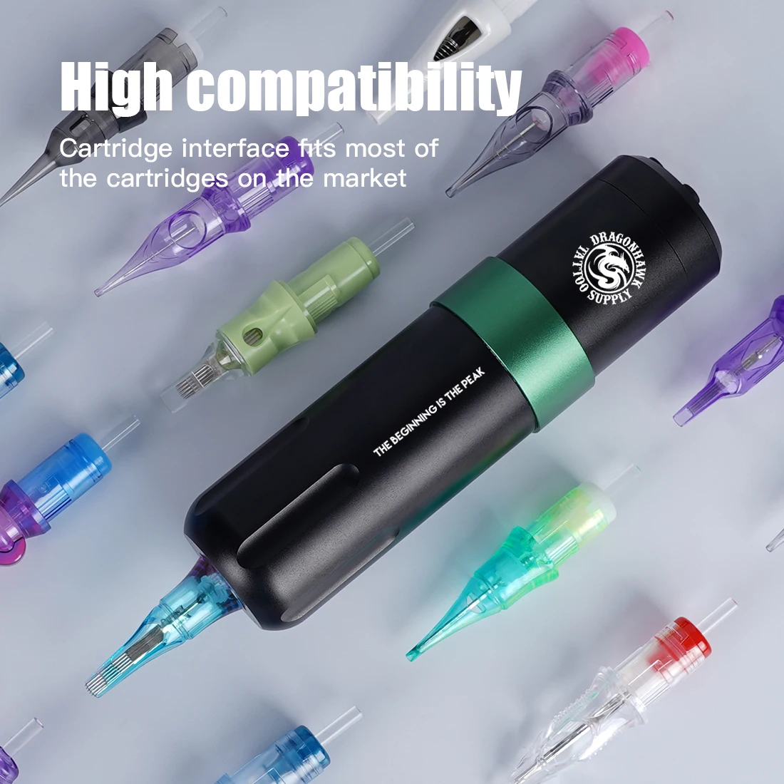 Dragonhawk  Wireless High Capacity 1500mAh Battery Tattoo Pen Coreless Motor Different Modes Adjustable Voltage  Tattoo kit