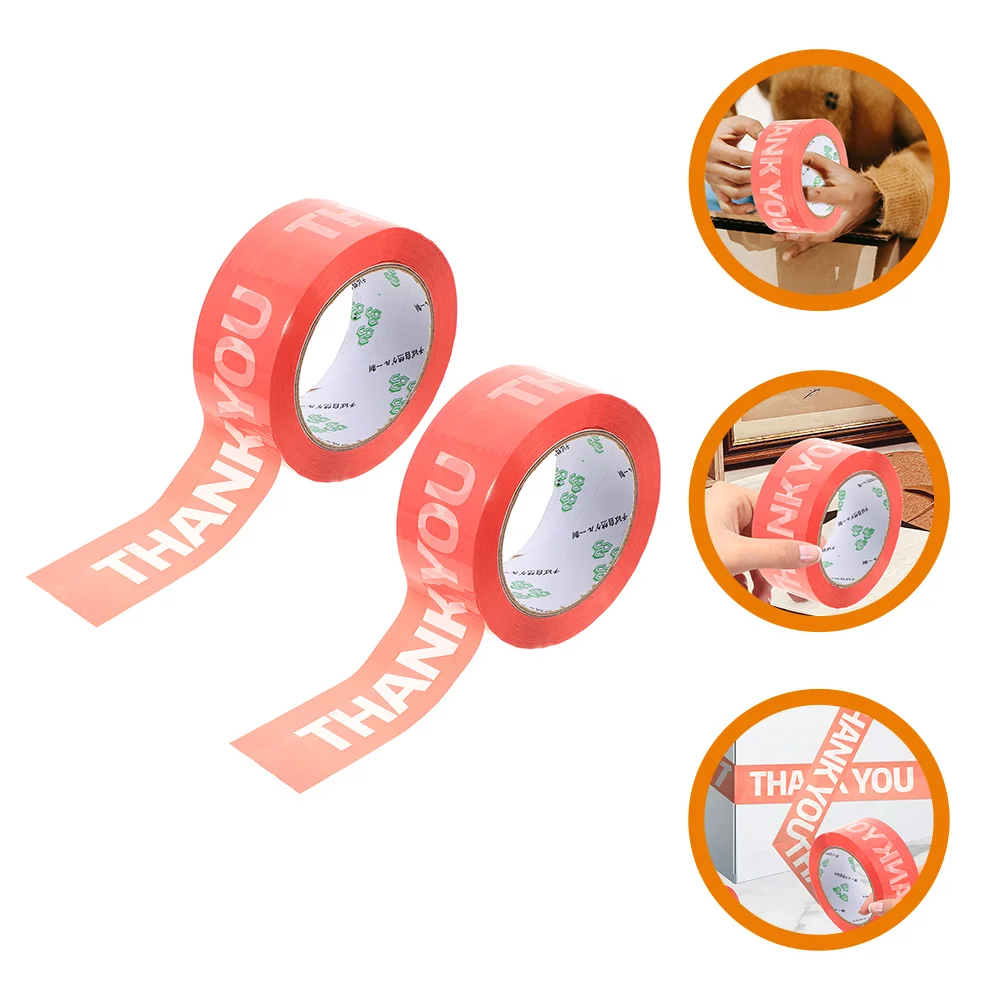 

2 Rolls Powder Foundation Express Sealant Decorative Sealing Tape Office Duct Twine DIY Goods Wrapping Packaging