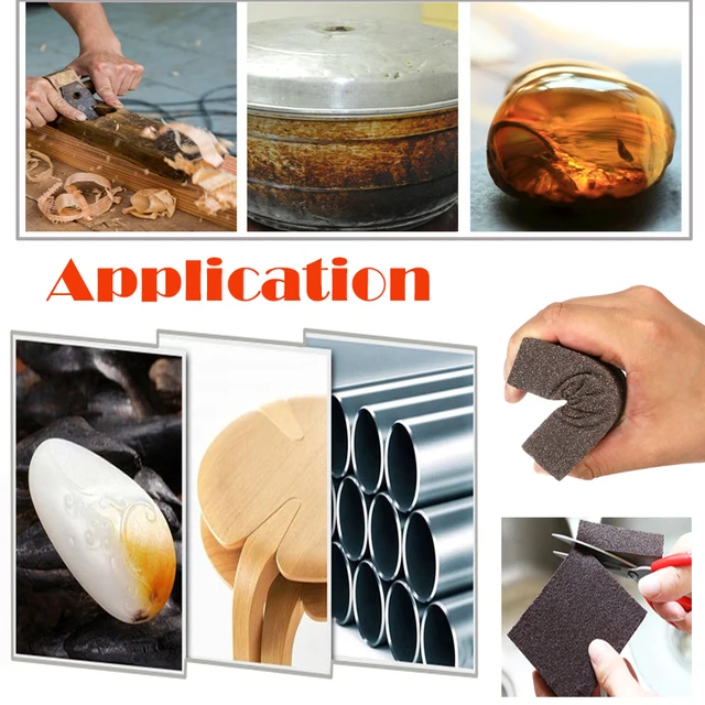 Lot De 4 Blocs De Ponçage éponge - Grains 60, 100, 180, 220 - Pour Bois, Mastic, Peinture - Réutilisable, Lavable - 8