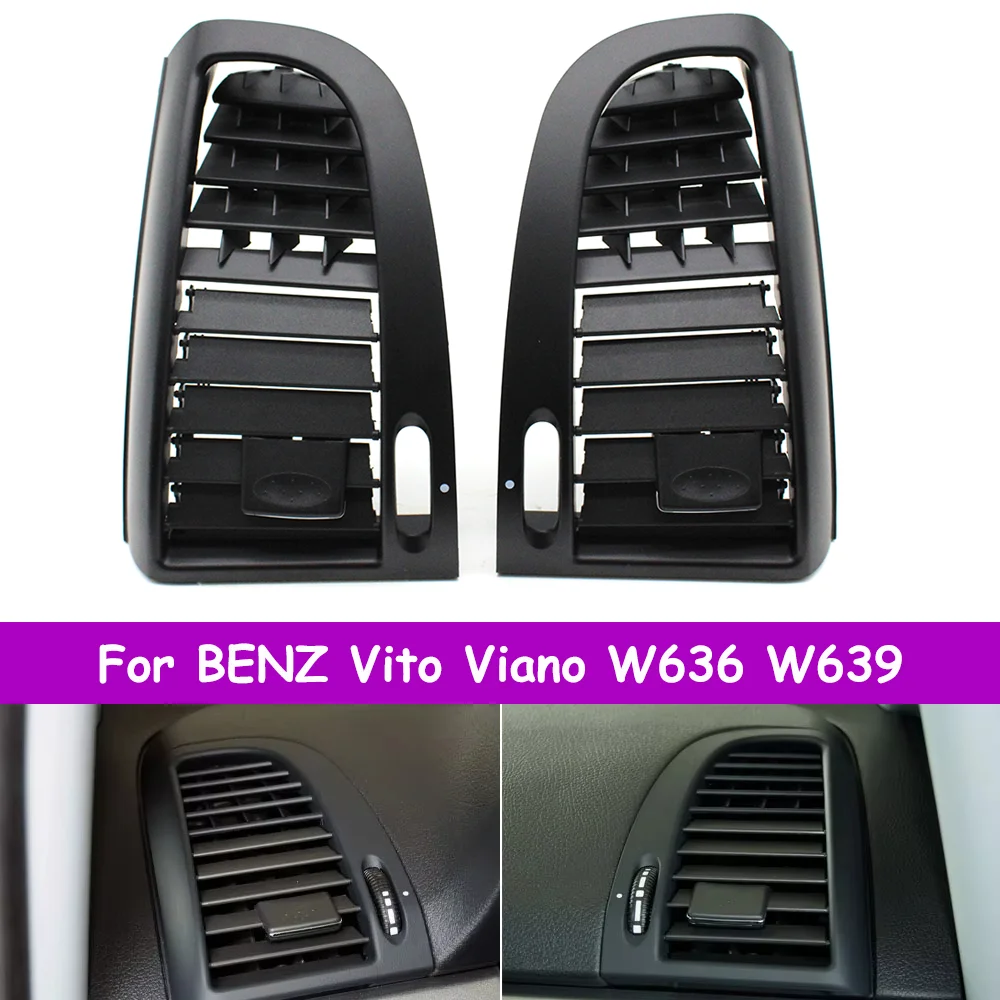 Grille De Ventilation Climatisation Centrale Pour Mercedes Vito/Viano W639/W636 (2004-2015) - Gauche Ou Droite - Noir