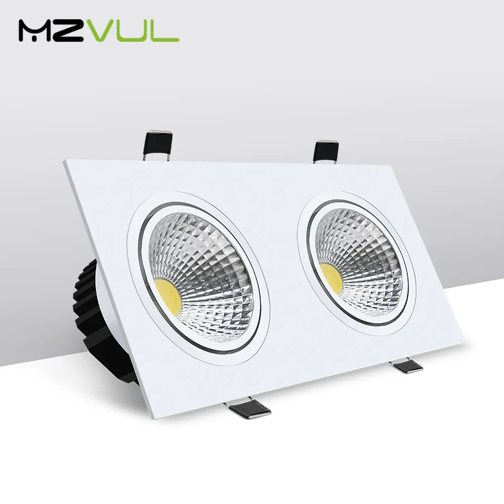 

Recessed Dimmable Double Head LED Downlight 30W/24W/18W COB Ceiling Lamps Spot Lights AC85-265V Indoor Lighting