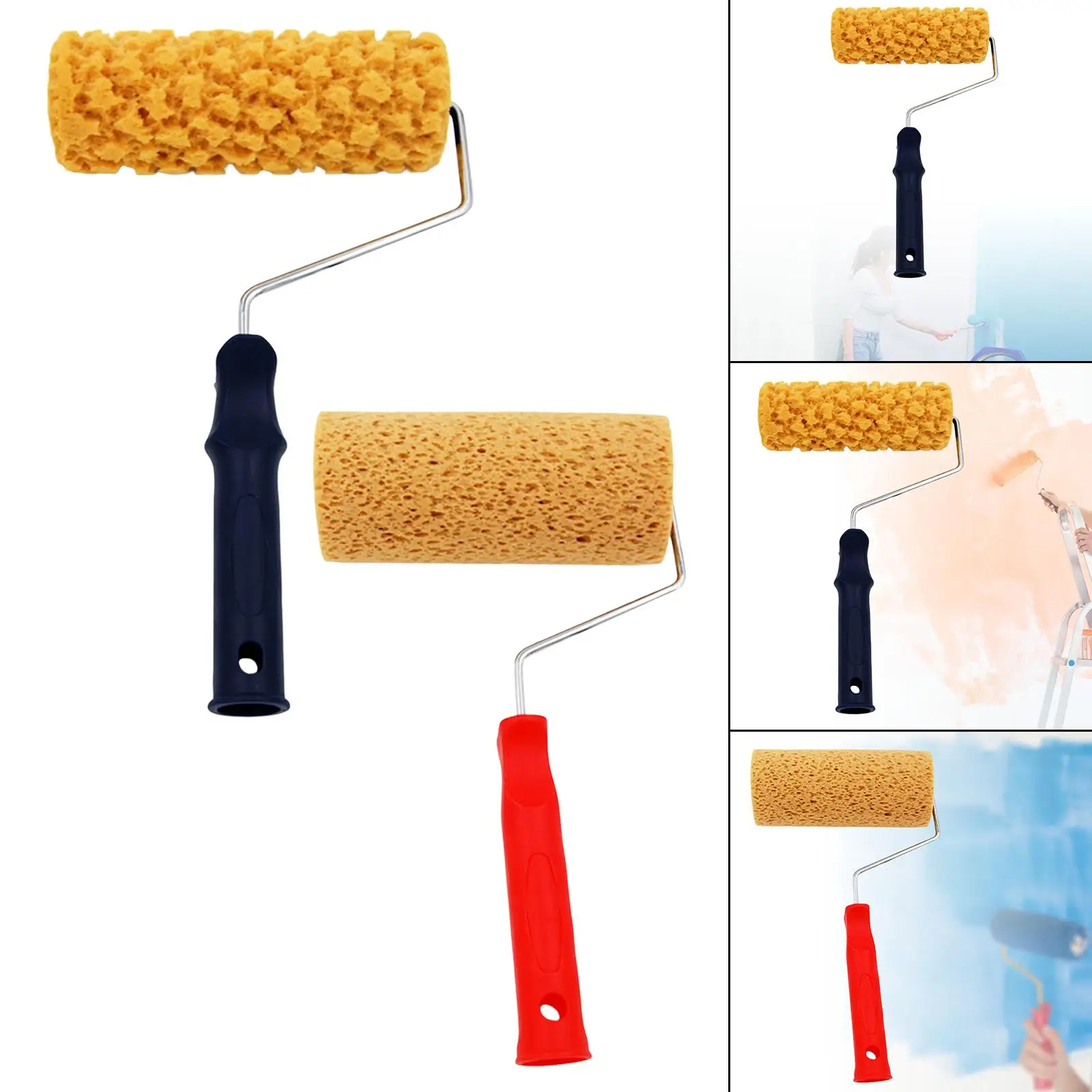 Multifunctional Sponge Paint Roller Art Decorators Brush Smooth Painting Supplies DIY for Household Wall Door Interior Wallpaper