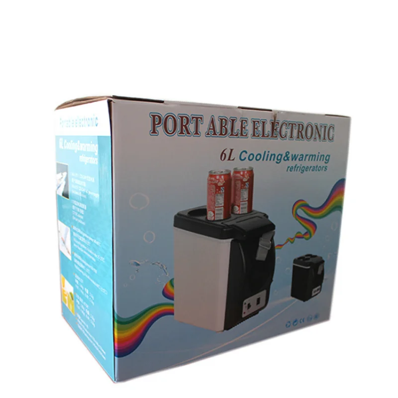 Automotive Supplies 12V Mini Refrigerator Portable Car Home Dual Use 6L Heating Refrigerator Insulation Box
