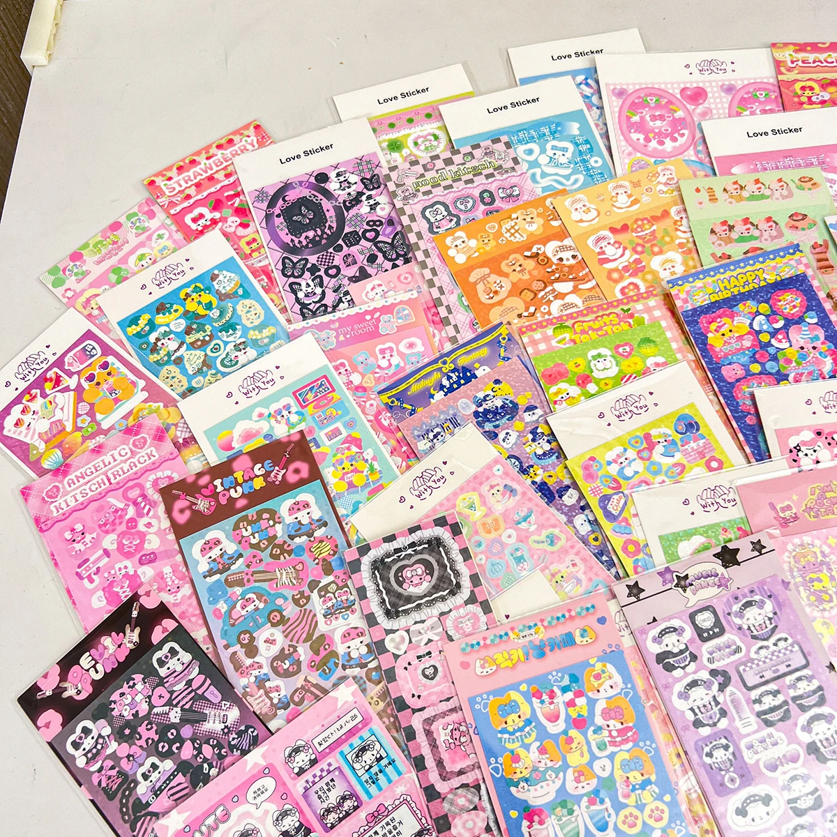 Shikbang-スクラップブッキング用の完全な粘着ステッカー,韓国の装飾