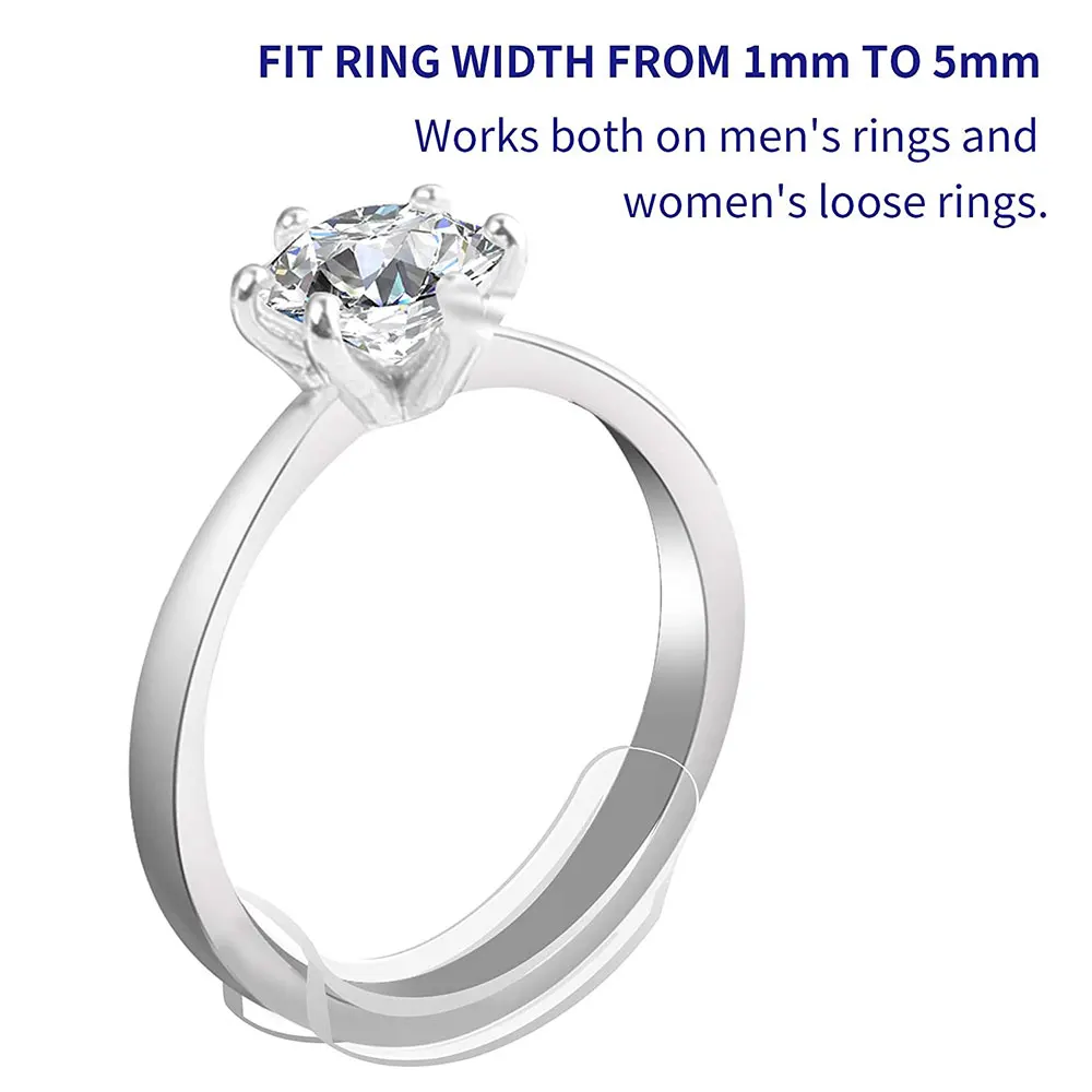 1/3/5SETS Invisible Ring Size Adjusters Design Non-toxic Silicone Adapters Adjusting Pad