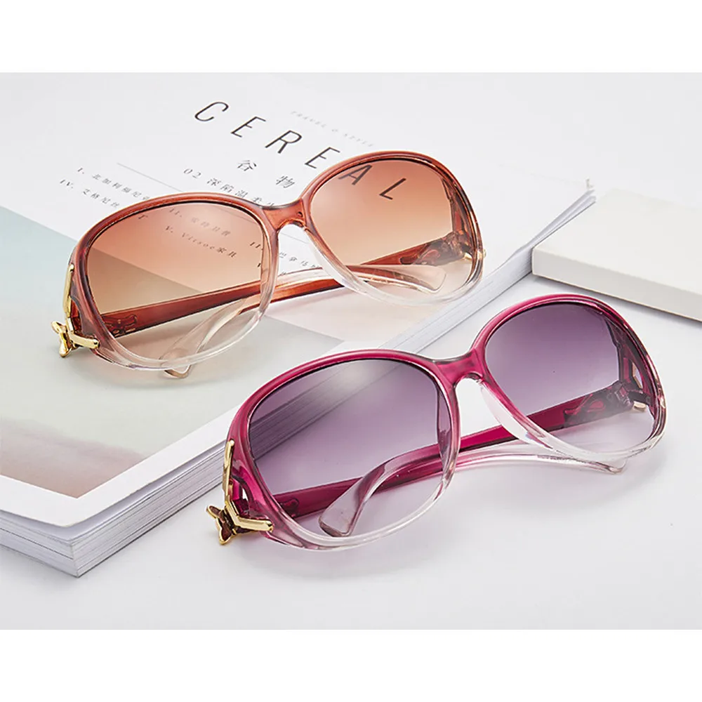 Sunglasses Ladies Anti-Ultraviolet Jade Crystal Texture Sun Glasses Gradient Black Outdoor Sunglasses Oculos Sol_voghion.com
