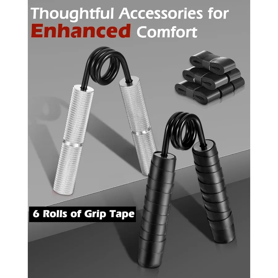 Grip Strength Trainer, 6 Pack Grip Strength Trainer Set (100-350LB), No Slip Hand Grip Strengthener, Wrist Forearm Strengthener