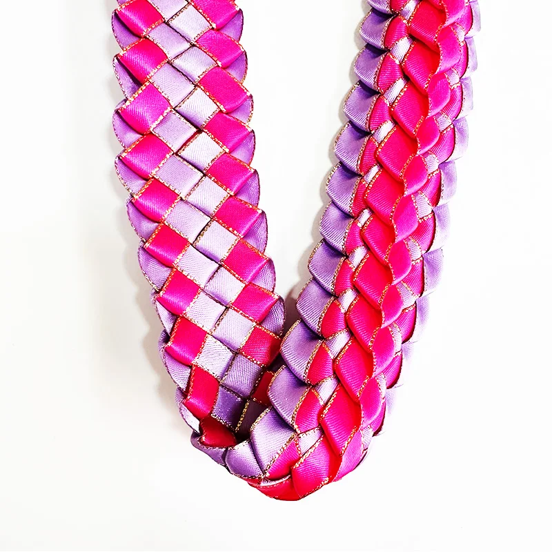 Polyester Ribbon Flower Hawaii Leis Garland