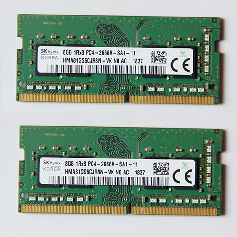 SK hynix DDR4 RAMs 8gb 2666MHz DDR4 8GB 1Rx8 PC4-2666V-SA1/SA2-11 SODIMM 1.2V Laptop Memory images - 6