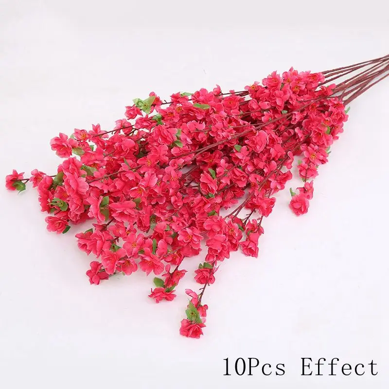 thumbnail image 1 of Sakura Artificial Flowers Bouquet for Garden Party Wedding Marriage Decoration Home Room Decor Fake Flowers Table Vase Ornament, 1 of 5