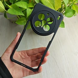 Shockproof Transparent Case with Airbag Protection and Camera Guard - PC+TPU Construction for Vivo X200 Pro (Black)