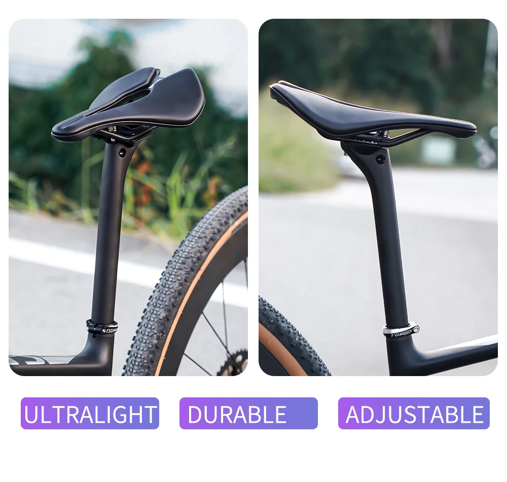 TOSEEK Carbon Sattelstütze 27,2 31,6mm Länge 400mm Offset 20mm MTB Rennrad Sattelstütze Sitzrohr Fahrrad teile MTB Carbon Kanu – Detail 3