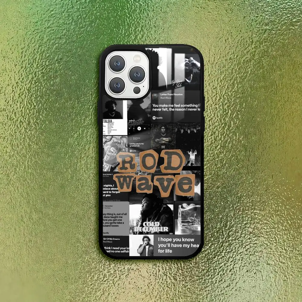 Premium Glass Texture Phone Case Featuring Rapper R-Rod Wave Design