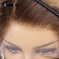Perruque Bob Lace Frontal Wig brésilienne Remy, cheveux courts à reflets blonds, densité 200, partie latérale, 13x4, coupe Pixie, pour femmes 4