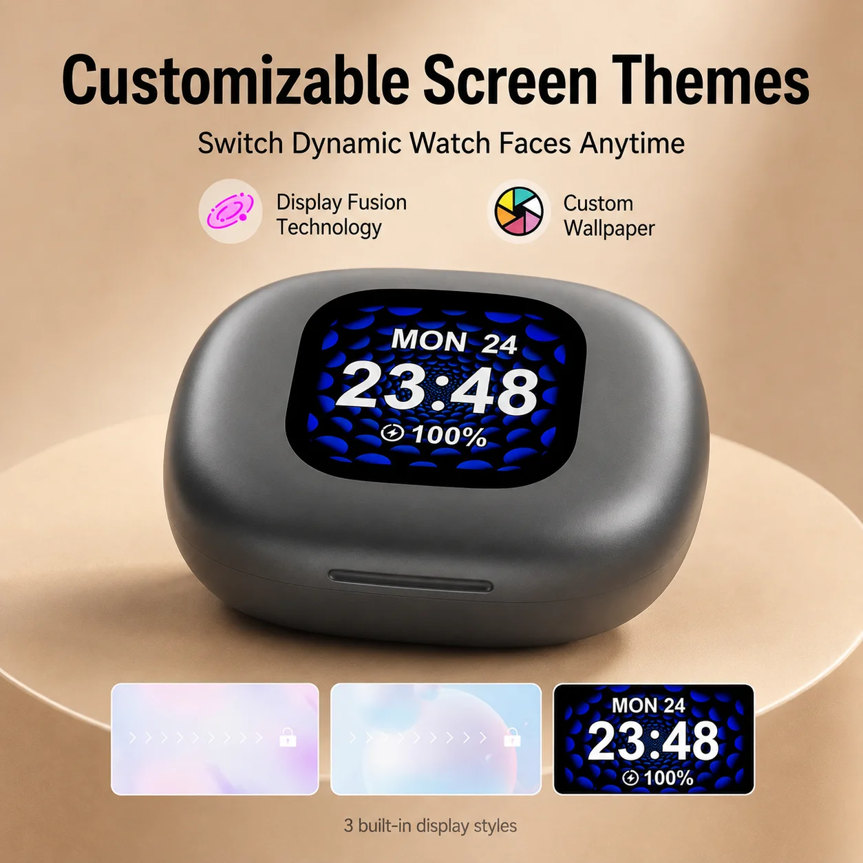 Cuffie Open-Ear Bluetooth 5.4 con Custodia Touchscreen, Riduzione del Rumore ANC ENC, Audio Hi-Fi Stereo, Lunga Durata della Batteria - immagine 4