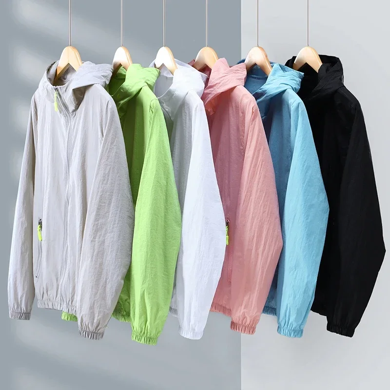 

Men's Korean Style Ultrathin Hooded Jackets, Large Size, Sunscreen Clothes, Summer Streetwear, 2023