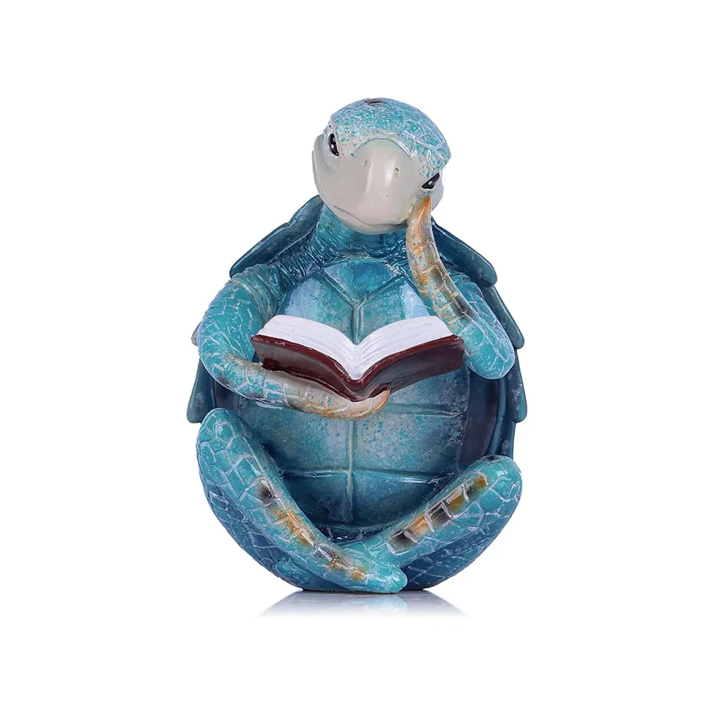 Charming Turtle Resin Statue – Cute Marine Animal Decor