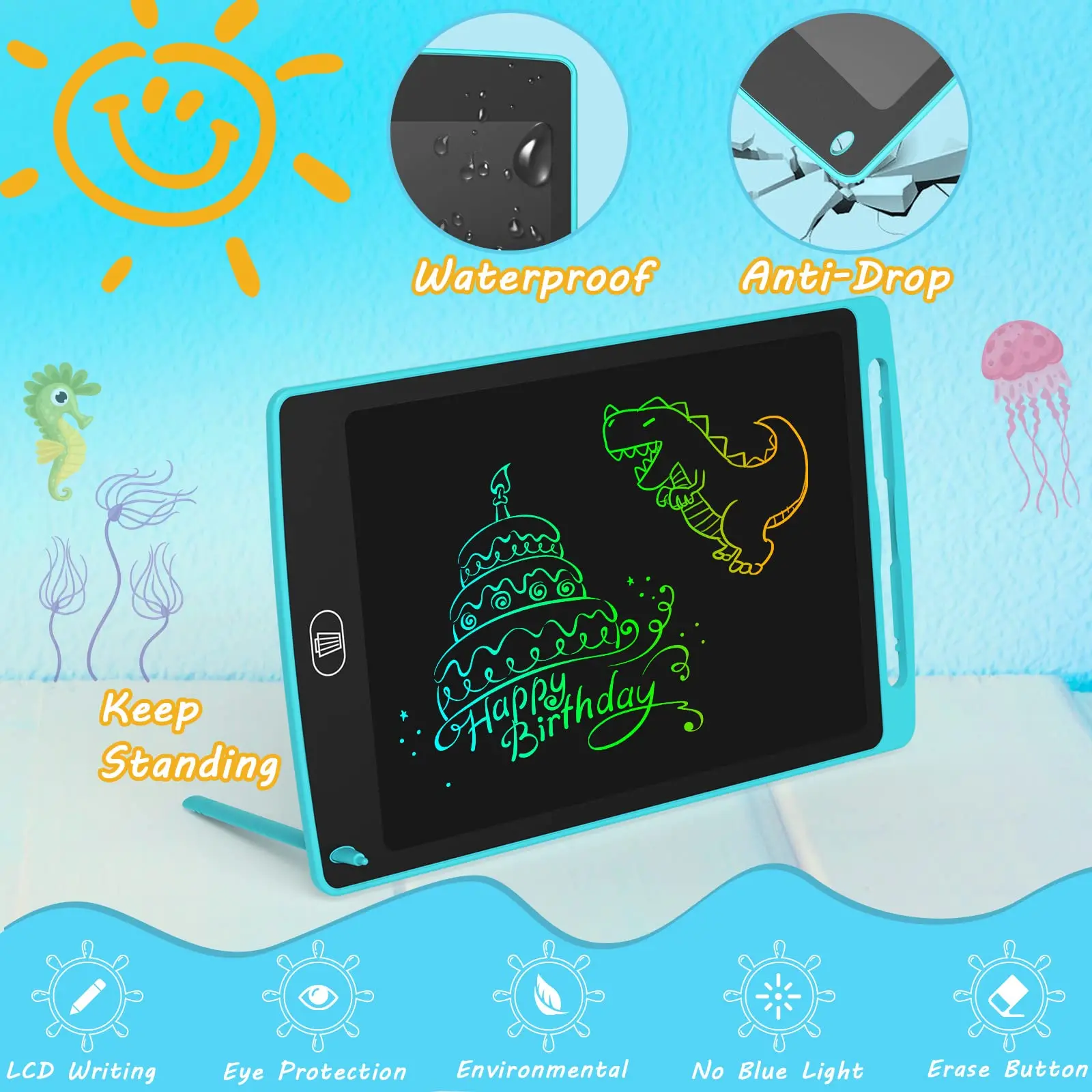 Lcd drawing tablet children's 8.5 inch LCD screen electronic writing board handwriting pad stylus pad