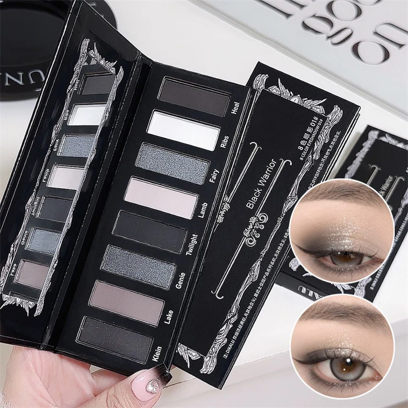 Smoky Eyeshadow Palette 8 Colors,Matte Shimmer Metallic Long Lasting Waterproof Makeup Kit for Women Party Halloween Cosplay - 5