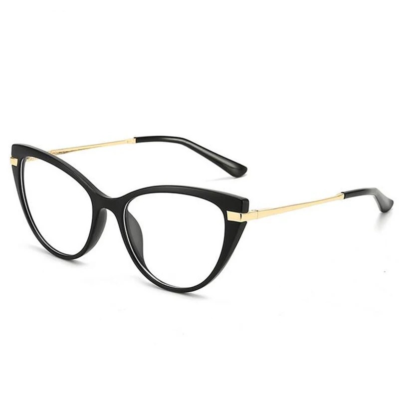 Okulary Cat Eyes z magnetycznymi nakładkami – metalowe zauszniki, przeciwsłoneczne i korekcyjne 5 2353 Cat Eyes TR90 Frame metalowe nóżki uchwyt magnetyczny okulary dla osób z krótkowzrocznością 0 -1.0 -2.0 To -6.0, nadwzroczność okulary przeciwsłoneczne + 0.5 + 1.0 + 2.0 do + 6 3