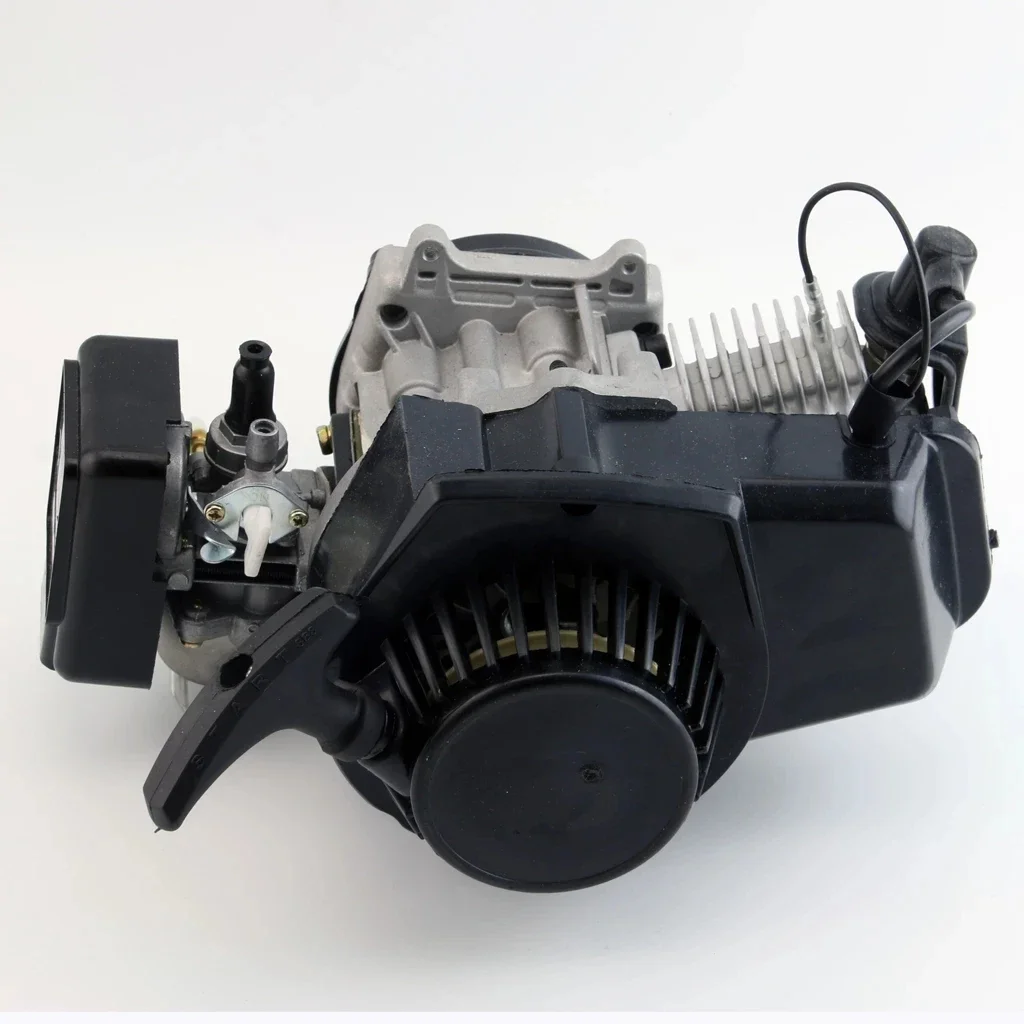 2 Stroke Engine Pull Start Motor 49cc Transmission Engine Air Filter Mini Pocket ATV 4 Wheel 6 Teeth Pit Quad Dirt Bike