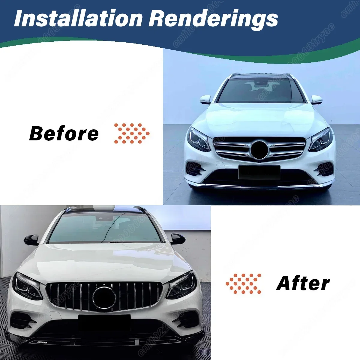 메르세데스 벤츠 GLC X253 C253 쿠페 GLC200 GLC260 GLC300 2016 2017 2018 2019 프론트 범퍼 스포일러 립 세퍼레이터 립 바디 키트