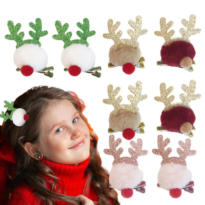 

Christmas Hair Clips For Girls Deer Hairbands Hair Clips 4 Pairs Reindeer Antlers Hair Accessories Christmas Hairpins For Women