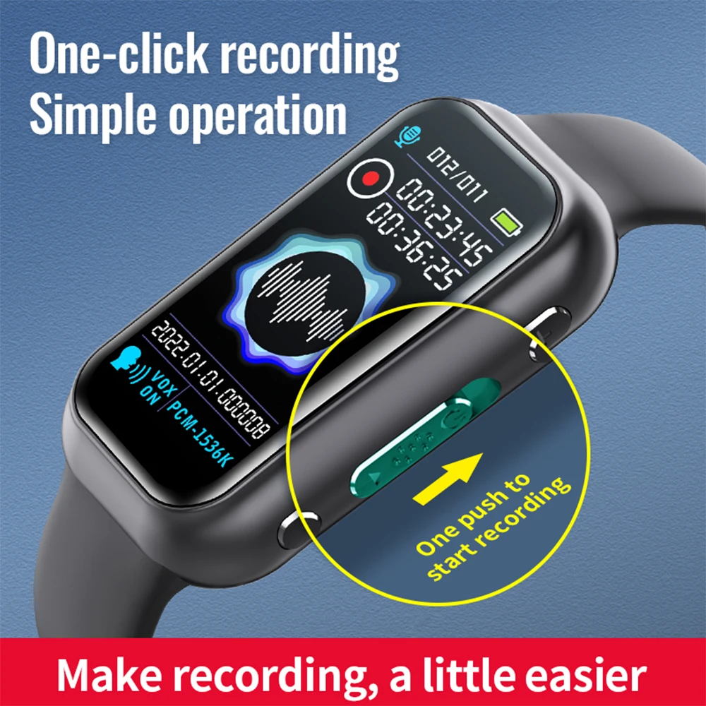 Digital Voice Recorder Wrist Watch Dictaphone Voice Activated Noise Reduction Recording Pen MP3 Player For Business
