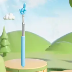 Adjustable Portable Telescopic Pointer Stick with Finger Design (Blue)