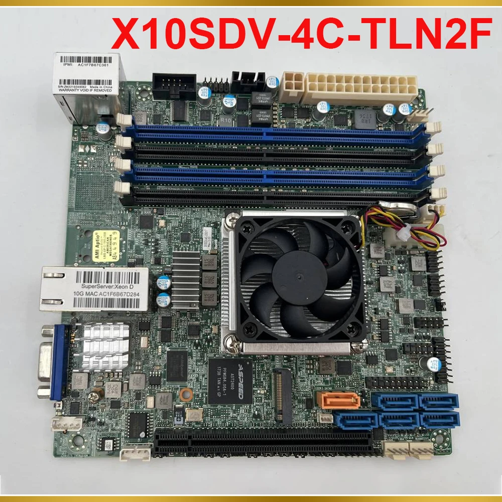 Per Scheda Madre Supermicro Server X10Sdv-4C-Os017 Itx Xeon D1521 Nas X10Sdv-4C-Tln2F