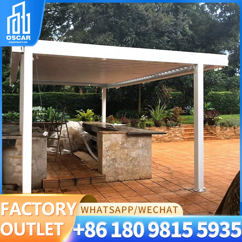 Pérgola de aluminio Para exteriores, 6x3 M