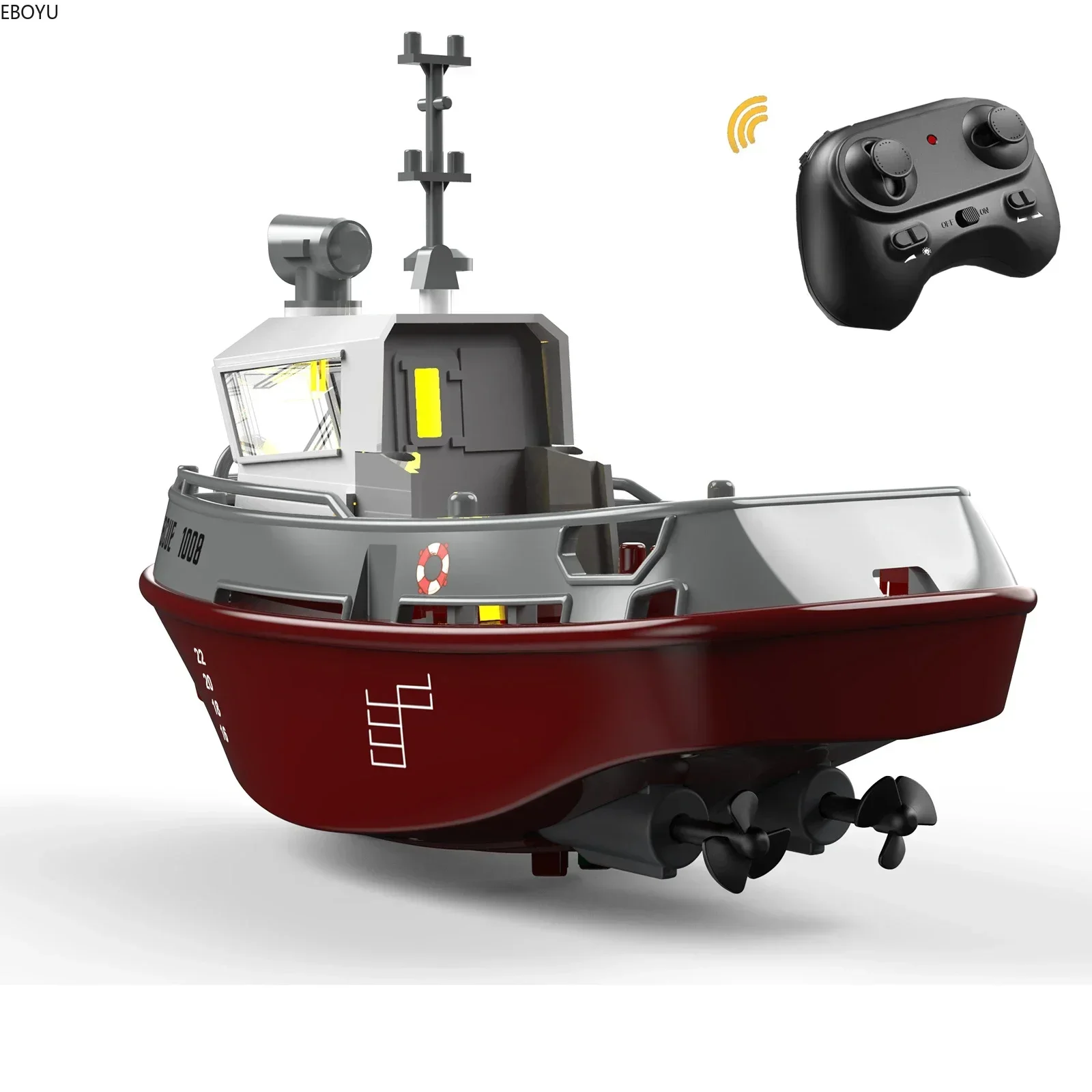 Remote Control Boat S820 2.4G 1/72 Powerful Dual Motor Long Range Wireless Electric for Boys Gift