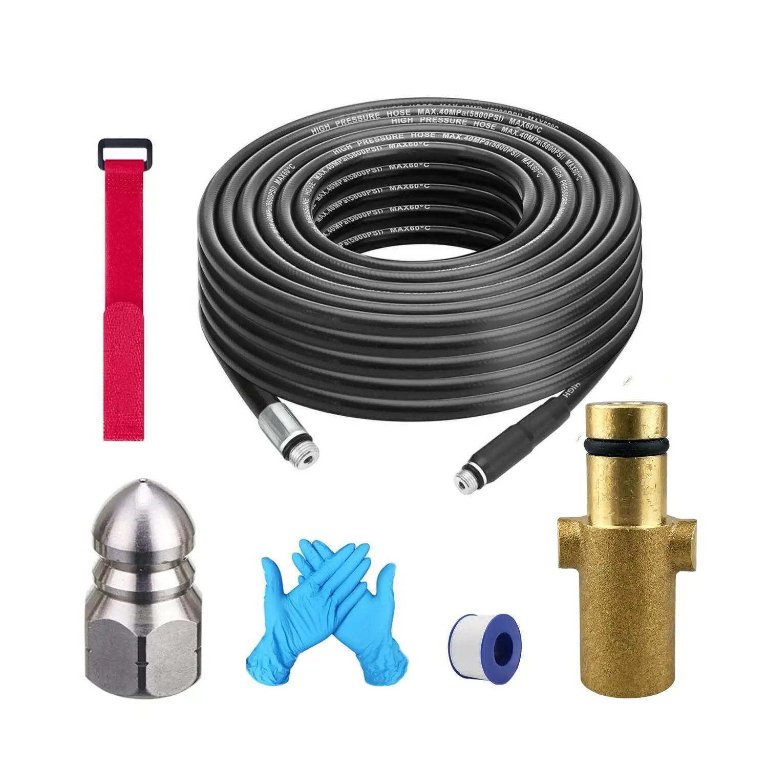 10m15mSewerWaterHoseCleanerKitForSTIHLREHUSQVARNANilfisk