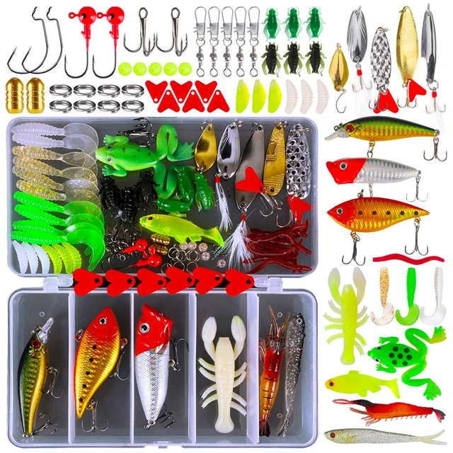 78 Pieces Fishing Lures Kit With Tackle Box For Saltwater Freshwater  Fishing Accessories For Bass Trout Salmon - AliExpress