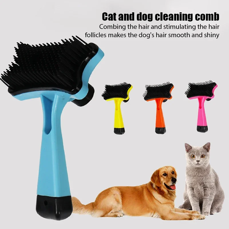 Professional Cats Hair Comb for Dog Hair Grooming Massage Combs Cat Brush Quick Cleaning Tools Plastic Dogs Combs Pet Supplies