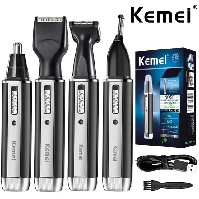 Kemei KM-6630 6631 6632 trimmer for men Nose and ear trimmer Rechargeable Trimmer For Hair Beard Nose And Ear Cleaner Grooming 1 Kemei KM-6630 6631 6632 trimmer for men Nose and ear trimmer Rechargeable Trimmer For Hair Beard Nose And Ear Cleaner Grooming 1