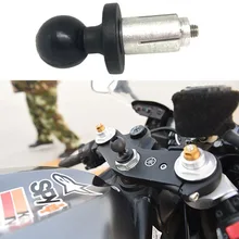  Motorcycle Front Fork Stem Base Ball Adapter Rubber Base Head Compatible with RAM Mount for Gopro Ball Mount Adapter 