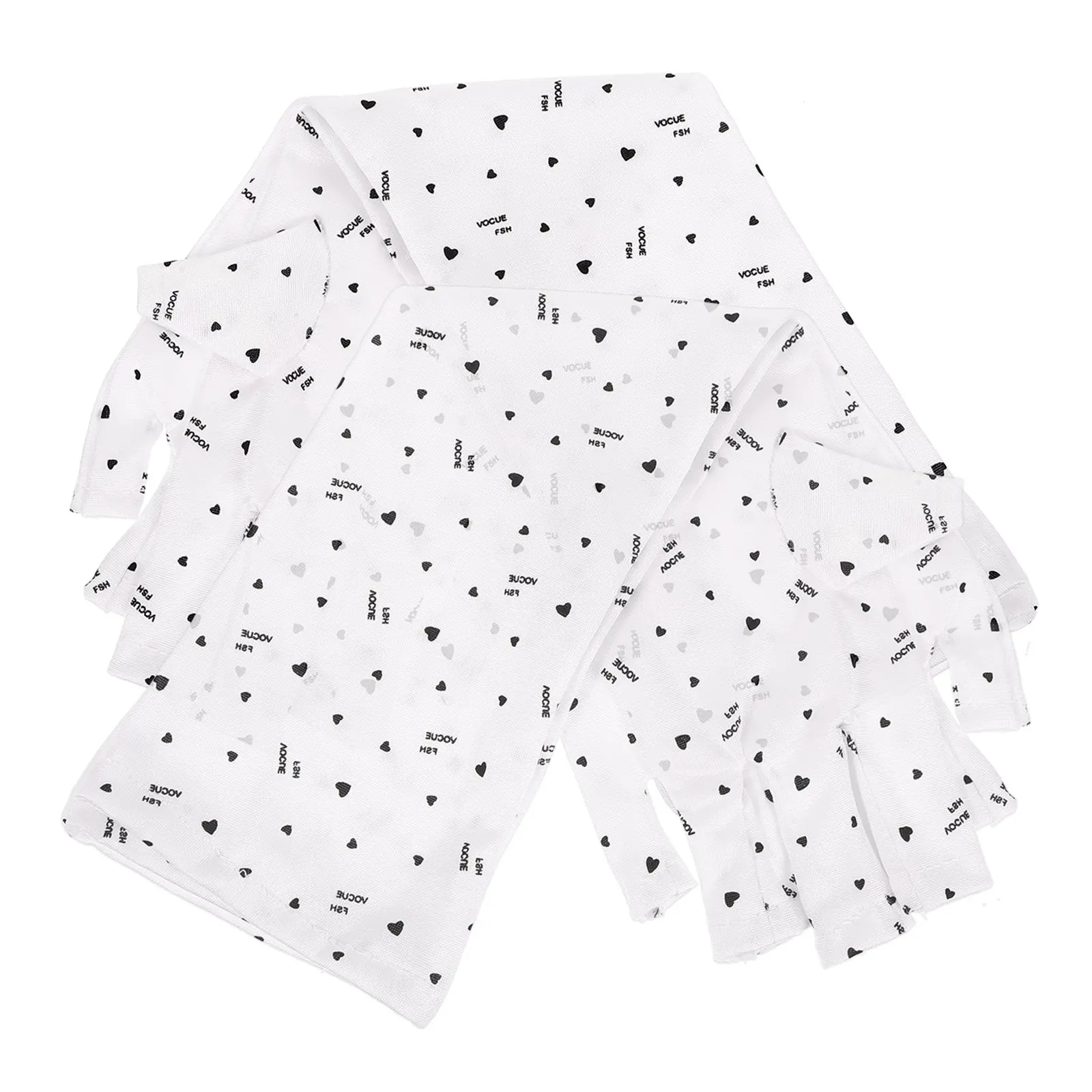 1 쌍의 안티 uv 매니큐어 장갑 uv 보호 재사용 가능한 통기성 네일 아트 용품..